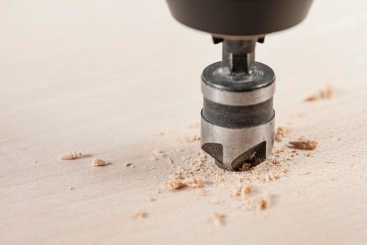 Countersink for deepening the self-tapping screw. A countersink drill makes a recess in a hole for a screw in a wooden board