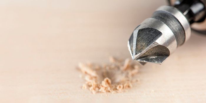 Countersink for deepening the self-tapping screw. A countersink drill makes a recess in a hole for a screw in a wooden board