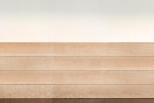 Wooden board background. Perspective of a wooden table for your layout or product presentation.