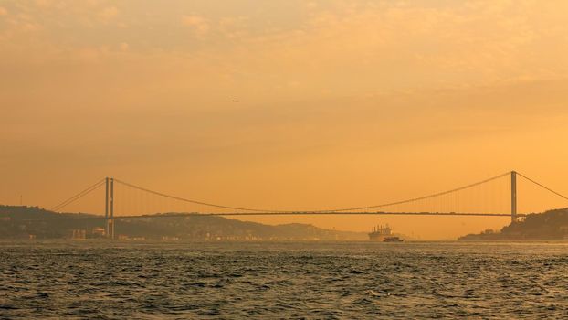 Istanbul Bosphorus Bridge. 15th July Martyrs Bridge. Istanbul, Turkey