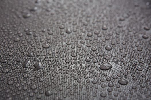 water drops on gray background close-up