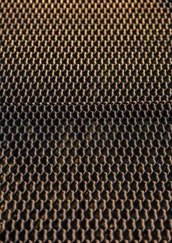 Old metal rusty grill background close-up