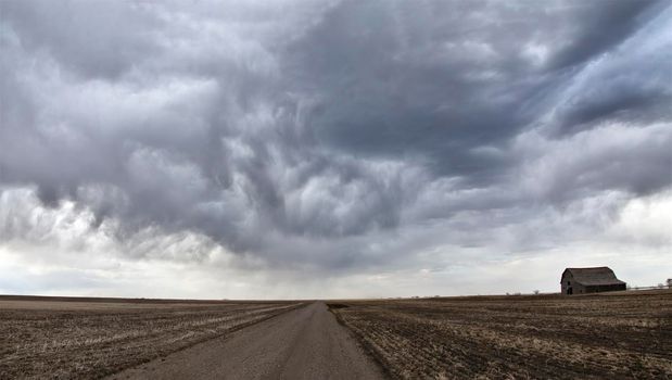 Prairie Storm Clouds in Saskatchewan Canada Rural