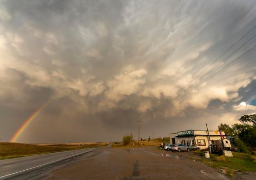 Prairie Storm Canada in Saskatchewan Summer Clouds rainbow