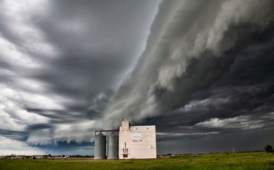 Major Saskatchewan storm in summer rural Canada