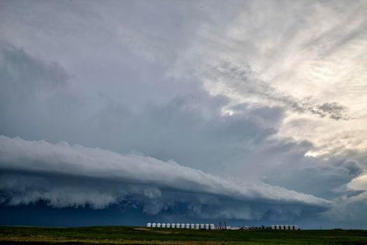 Major Saskatchewan storm in summer rural Canada