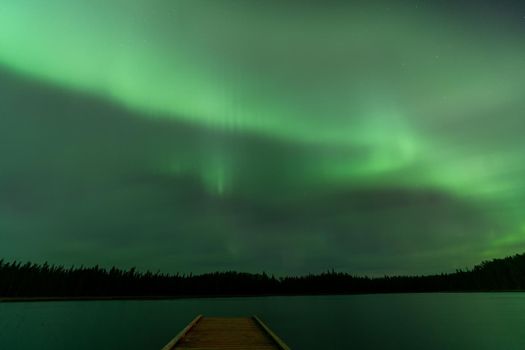 Aurora explosion in Saskatchewan Canada very colorful pulsating