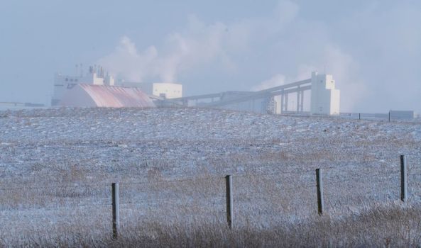 Potash Mine Winter Saskatchewan Big industry Canada