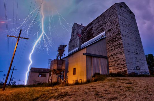 Major Saskatchewan storm in summer rural Lightning