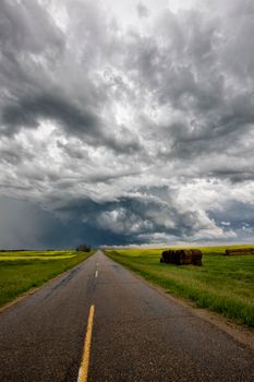 Prairie Storm Clouds Canada Saskatchewan Dramatic Summer