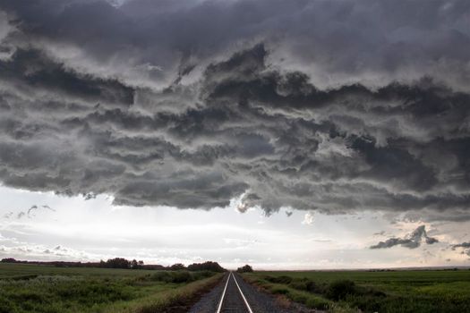 Prairie Storm Clouds Canada Saskatchewan Dramatic Summer