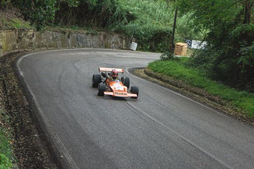 PESARO , ITALY - OTT 10 - 2021 : vintage CAR MARCH F2 IN RACE IN PESARO SAN BARTOLO