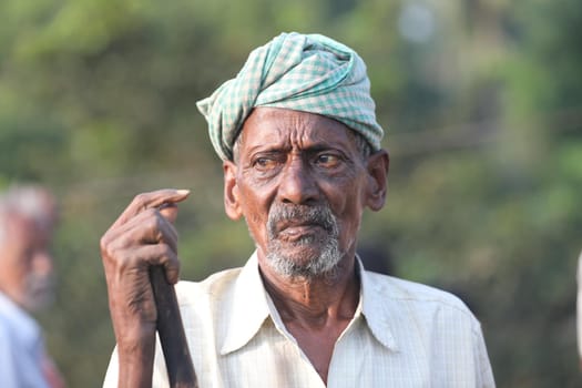 Indian Old man at home Hyderabad India 5th March 2023