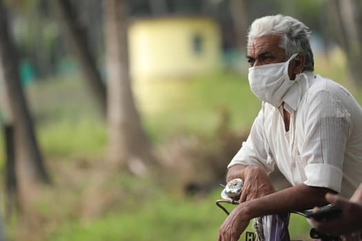 Indian Old man at home Hyderabad India 5th March 2023