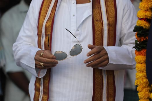 Indian Old man at home Hyderabad India 5th March 2023