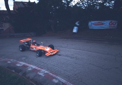 PESARO , ITALY - OTT 10 - 2021 : vintage CAR MARCH F2 IN RACE IN PESARO SAN BARTOLO