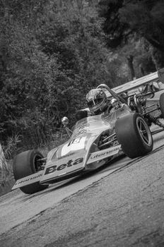 PESARO , ITALY - OTT 10 - 2021 : vintage CAR MARCH F2 IN RACE IN PESARO SAN BARTOLO