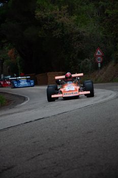 PESARO , ITALY - OTT 10 - 2021 : vintage CAR MARCH F2 IN RACE IN PESARO SAN BARTOLO