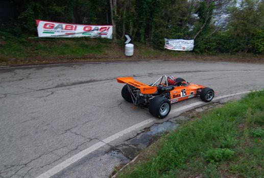 PESARO , ITALY - OTT 10 - 2021 : vintage CAR MARCH F2 IN RACE IN PESARO SAN BARTOLO