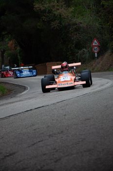 PESARO , ITALY - OTT 10 - 2021 : vintage CAR MARCH F2 IN RACE IN PESARO SAN BARTOLO