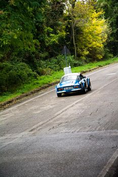 PESARO , ITALY - OTT 10 - 2021 : vintage CAR MARCH F2 IN RACE IN PESARO SAN BARTOLO