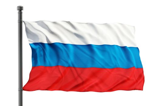 Flag of russia on white background