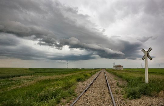 Prairie Storm Clouds Canada Saskatchewan Dramatic Summer