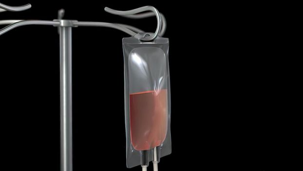 The person taking blood from the serum. 3d illustration