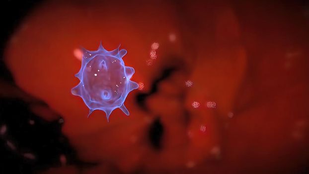 3D Render Antibodies that find and destroy the virus