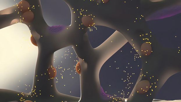 Osteosarcoma is the most common bone cancer.3D illustration