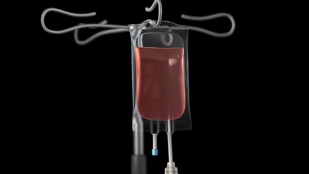 The person taking blood from the serum. 3d illustration