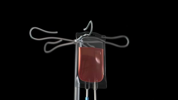 The person taking blood from the serum. 3d illustration