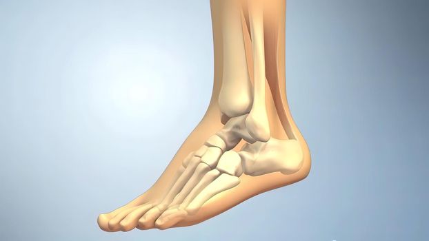 An anatomical structure of the foot .