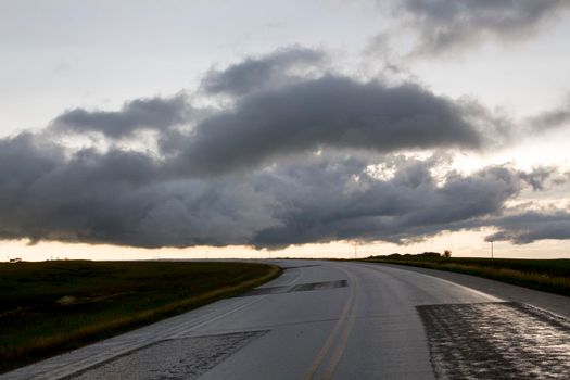 Prairie Storm Clouds in Saskatchewan Canada rural setting