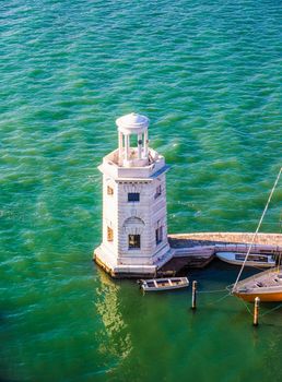 Lighthouse in Venice lagoon in northern Italy HDR