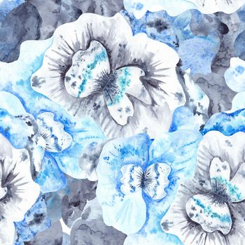 Blue and grey tye dye fantasy pattern