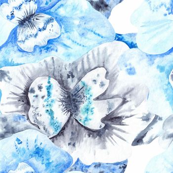 Blue and grey tye dye fantasy pattern