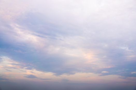 Beautiful dramtic cloudy sky sunset background under sea water With yellow orange colors