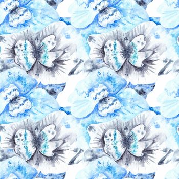 Blue and grey tye dye fantasy pattern