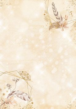 Romantic spring frame illustration background for festive design