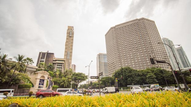 Makati in Metro Manila, The Philippines. Skyscrapers of the district