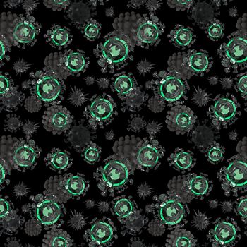 Scientific colorful texture with microbe shapes