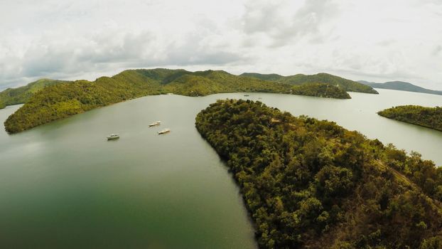 Philippine nature. Hills and islands. Busuanga Island. Coron Palawan