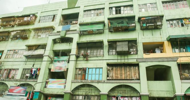 A multi-storey house in a poor area of Manila. Philippines