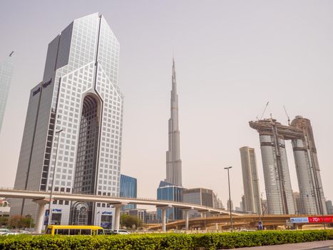 Skyscrapers on Sheikh Zayed Road in Dubai.