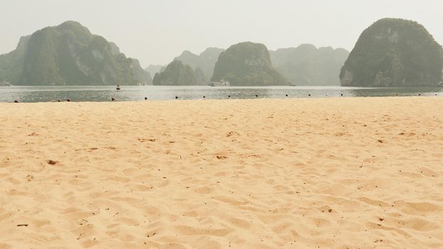 Ha Long Bay Beach. Vietnam. Shot in 4K - 3840x2160, 30fps