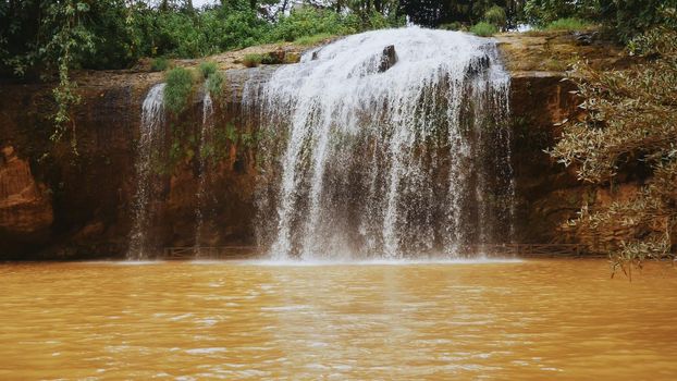 Waterfall prenn near Dalat, Vietnam country. Nature Asia