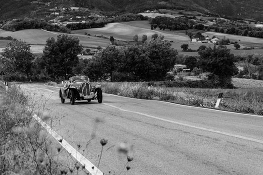 FIAT 508 S BALILLA SPORT COPPA ORO 1933 on an old racing car in rally Mille Miglia 2020 the famous italian historical race (1927-1957)