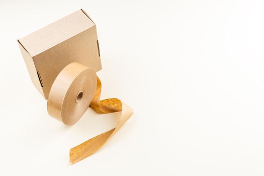 Biodegradable eco friendly paper sticky tape with cardboard box