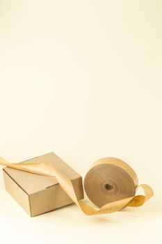 Biodegradable eco friendly paper sticky tape with cardboard box